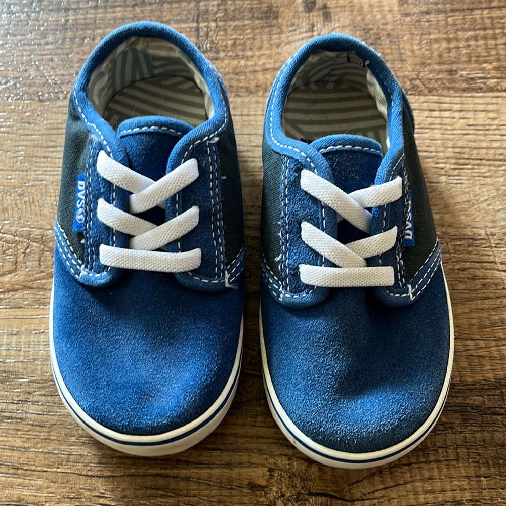 NWOT Blue Suede Toddler Size 7C Slip On Shoes